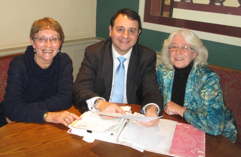 Albert with Cllr Jackie Dickinson and Mrs Mich Bingham 