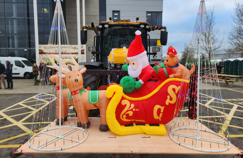 Santa and sleigh