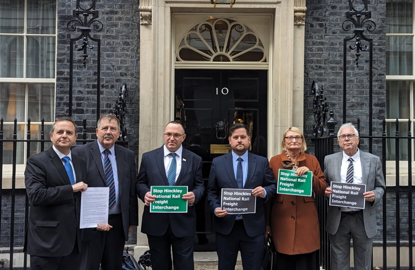 Alberto with local councillors outside Number 10
