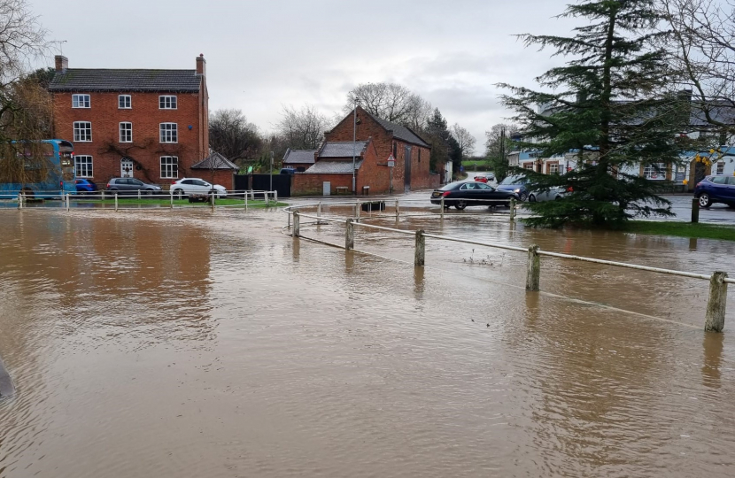 Flooding in South Leicestershire, January 2024.