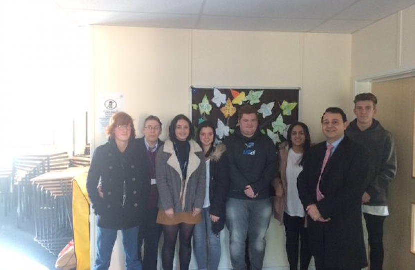 Mr Costa is pictured above with a group of year 12 and 13 pupils. 