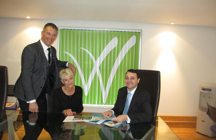 Alberto with Chris and Judy Beighton, Directors of Westleigh Homes