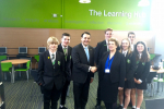 Alberto meets pupils and staff at Lutterworth High School