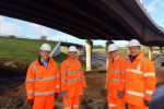 Mr Costa is pictured with staff from both Skanska and Highways England.