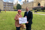 Alberto Pictured with Sarah Leadbetter in Westminster 