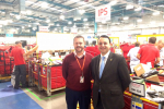 Mr Costa is pictured here with a senior member of Royal Mail staff. 